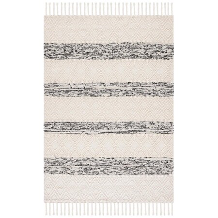 Safavieh 6 x 9 ft. Natural Hand Woven Rectangle Area Rug Ivory & Black NAT298Z-6